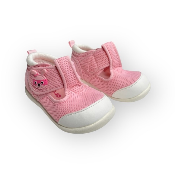 crtartu 𖠌 Mesh T Strap Cartoon Bunny Baby Walker Sandals 𖠌 Pink Toddler 6 6.5 - Picture 9 of 16